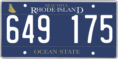 RI license plate 649175