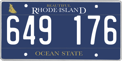 RI license plate 649176