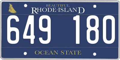 RI license plate 649180