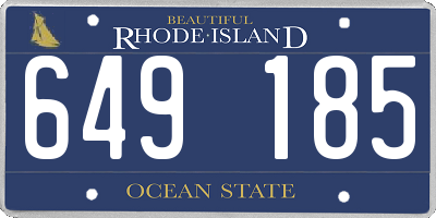 RI license plate 649185