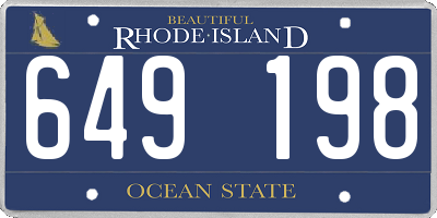 RI license plate 649198