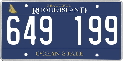 RI license plate 649199