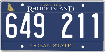 RI license plate 649211