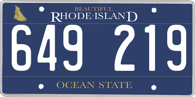 RI license plate 649219