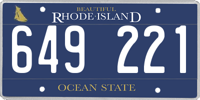 RI license plate 649221