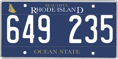 RI license plate 649235