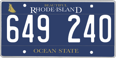 RI license plate 649240