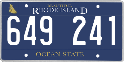 RI license plate 649241