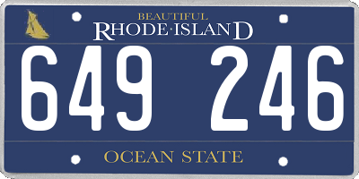 RI license plate 649246
