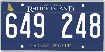 RI license plate 649248
