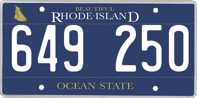 RI license plate 649250