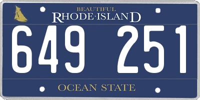 RI license plate 649251