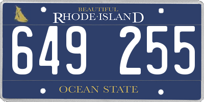 RI license plate 649255