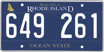 RI license plate 649261