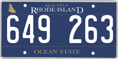 RI license plate 649263