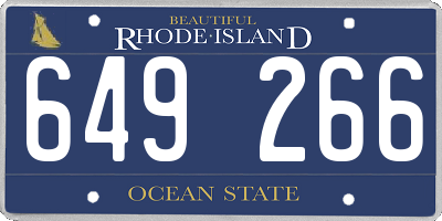 RI license plate 649266