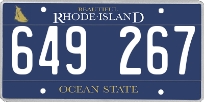 RI license plate 649267