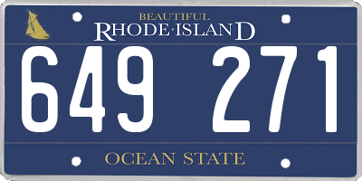 RI license plate 649271