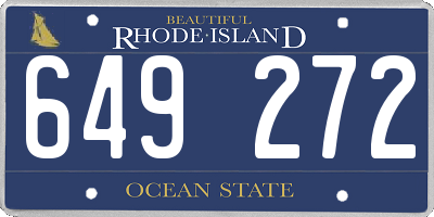 RI license plate 649272