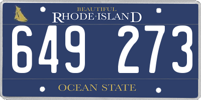 RI license plate 649273