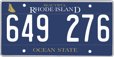 RI license plate 649276