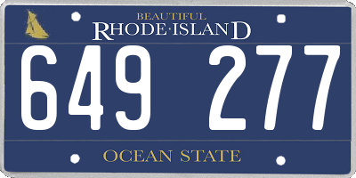 RI license plate 649277