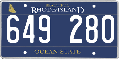 RI license plate 649280