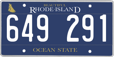 RI license plate 649291