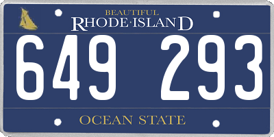 RI license plate 649293