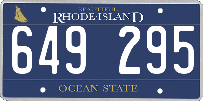 RI license plate 649295