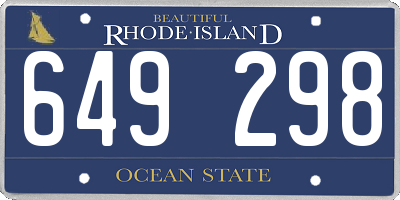 RI license plate 649298