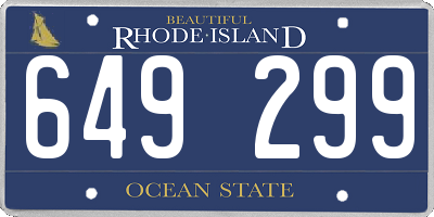 RI license plate 649299