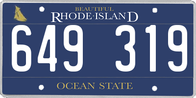 RI license plate 649319