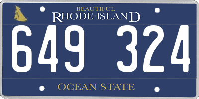 RI license plate 649324