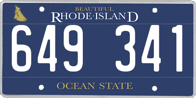 RI license plate 649341