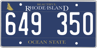 RI license plate 649350