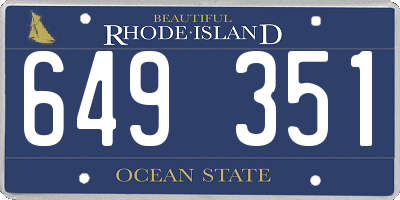 RI license plate 649351