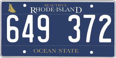 RI license plate 649372