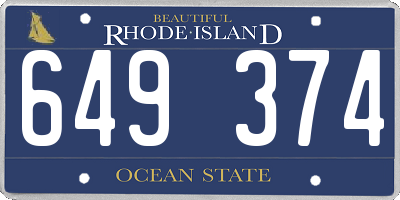 RI license plate 649374