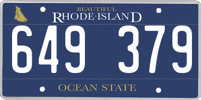 RI license plate 649379