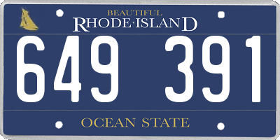 RI license plate 649391