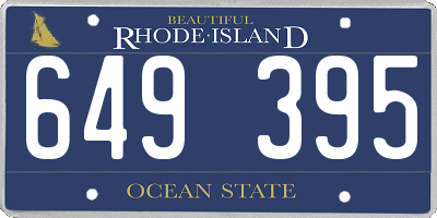 RI license plate 649395