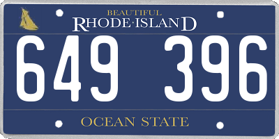 RI license plate 649396