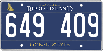 RI license plate 649409