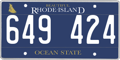 RI license plate 649424