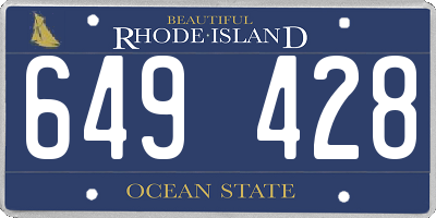 RI license plate 649428