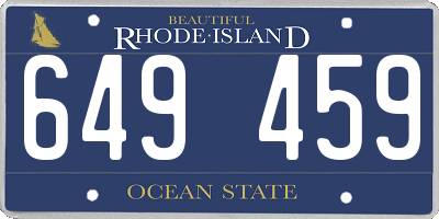 RI license plate 649459