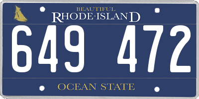 RI license plate 649472