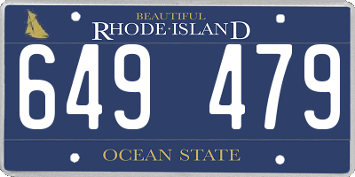 RI license plate 649479
