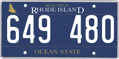 RI license plate 649480